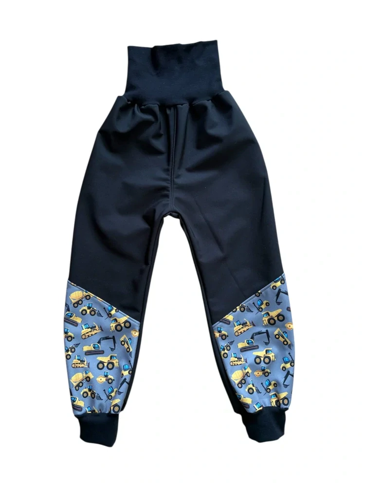 Softshell kalhoty FLEECE - Žluté bagry