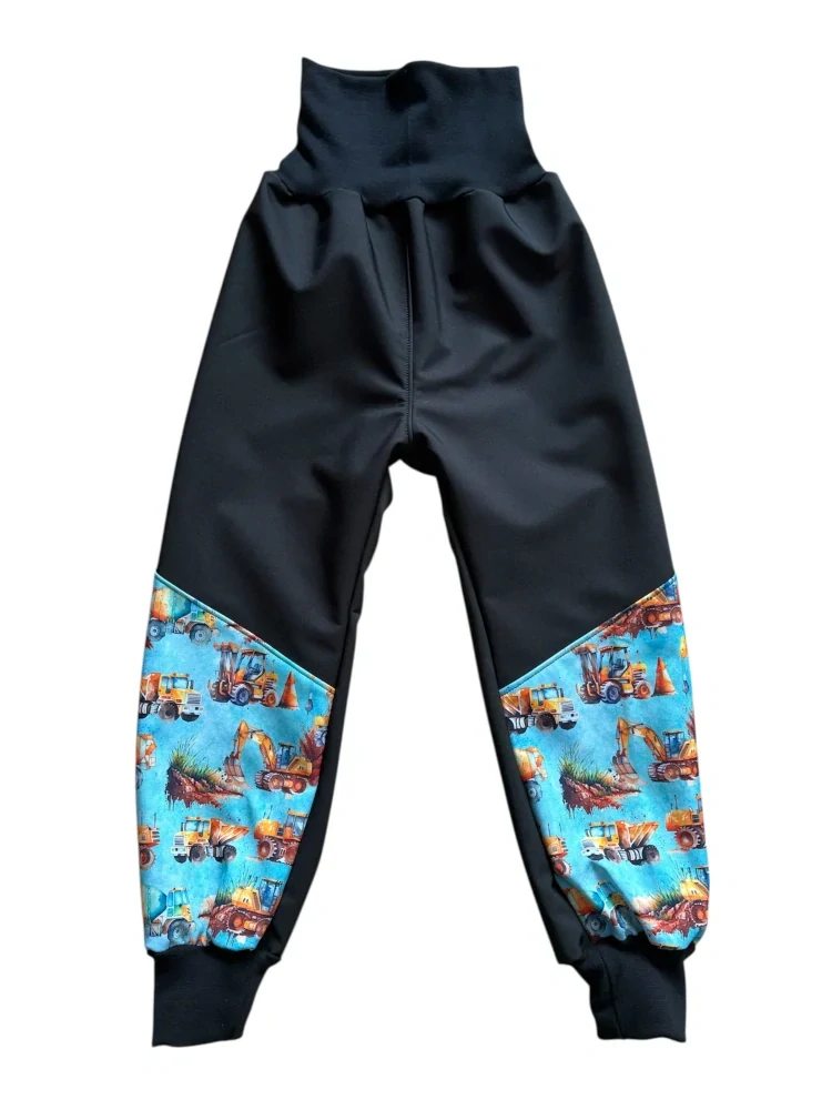 Softshell kalhoty FLEECE - stroje na modré