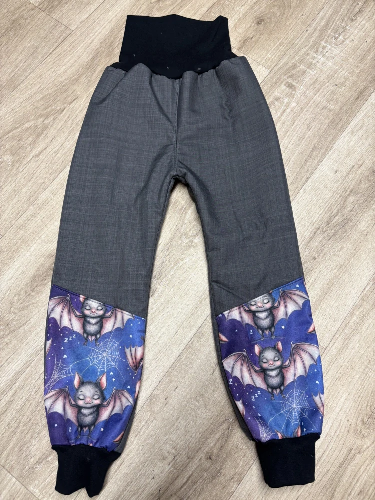 Dětské softshellové kalhoty s beránkem 116