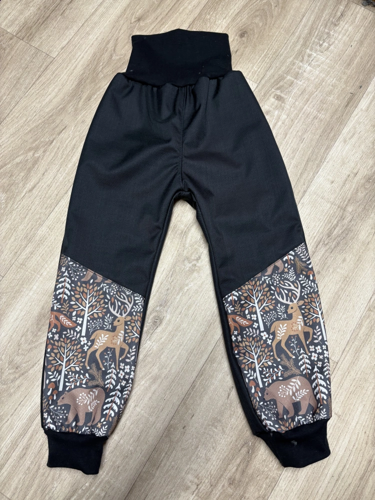 Dětské softshellové kalhoty s beránkem 110