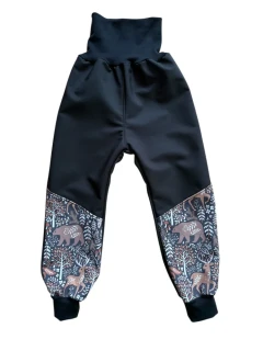 Softshell kalhoty FLEECE - Hnědá zvěř