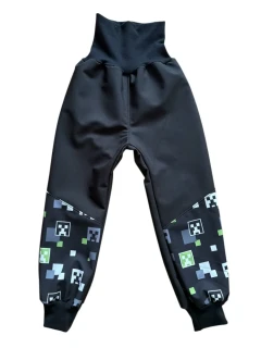 Softshell kalhoty FLEECE - kostky zelené